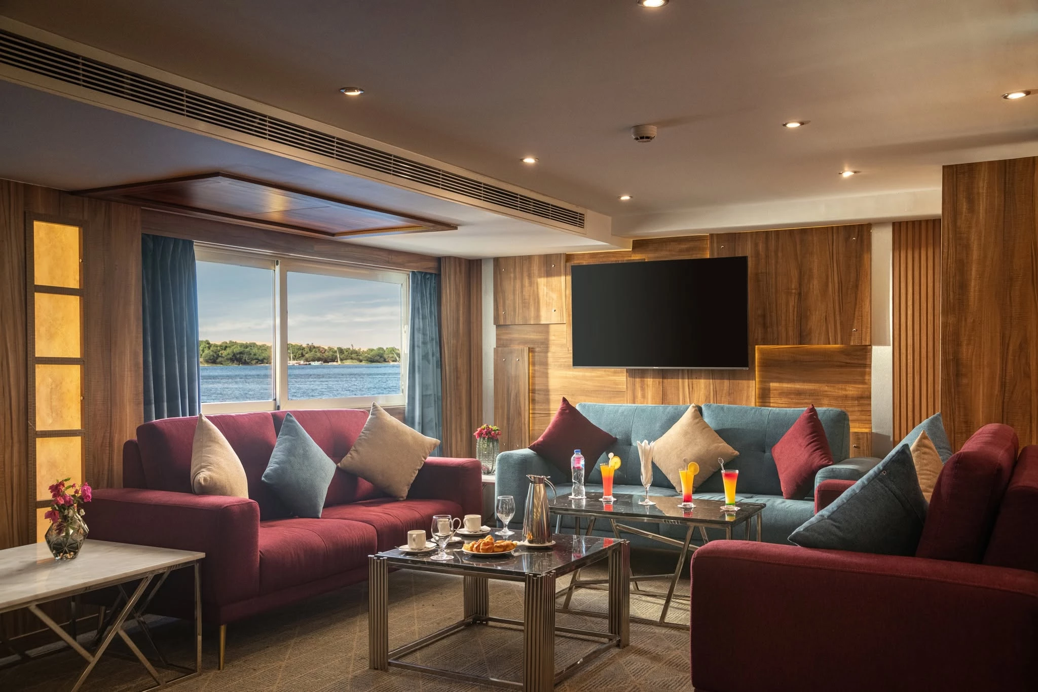 Lounge aboard the Nile Capital Nile Cruise Nile cruise